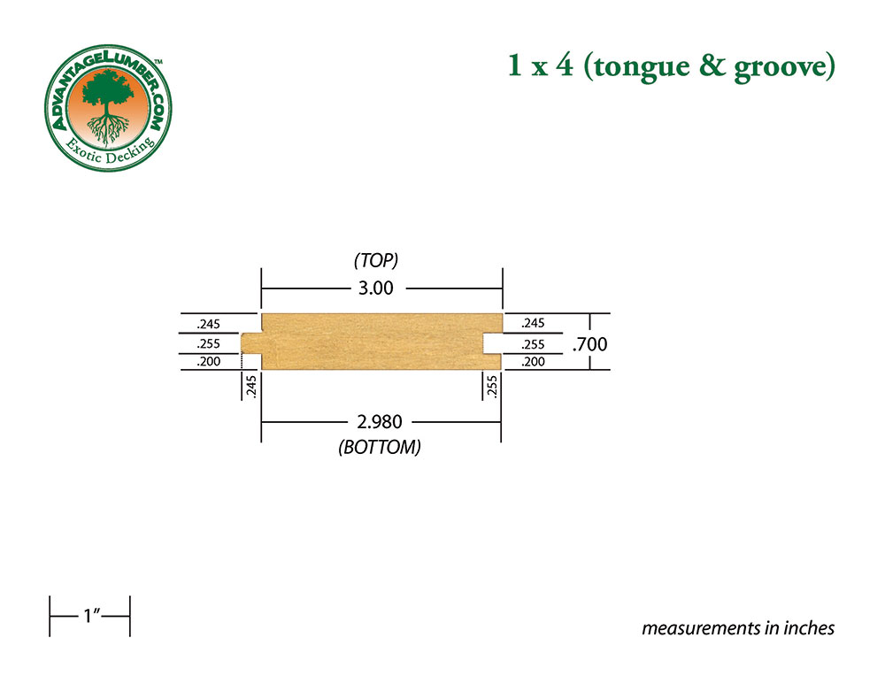 Garapa 1x4 T&G Decking