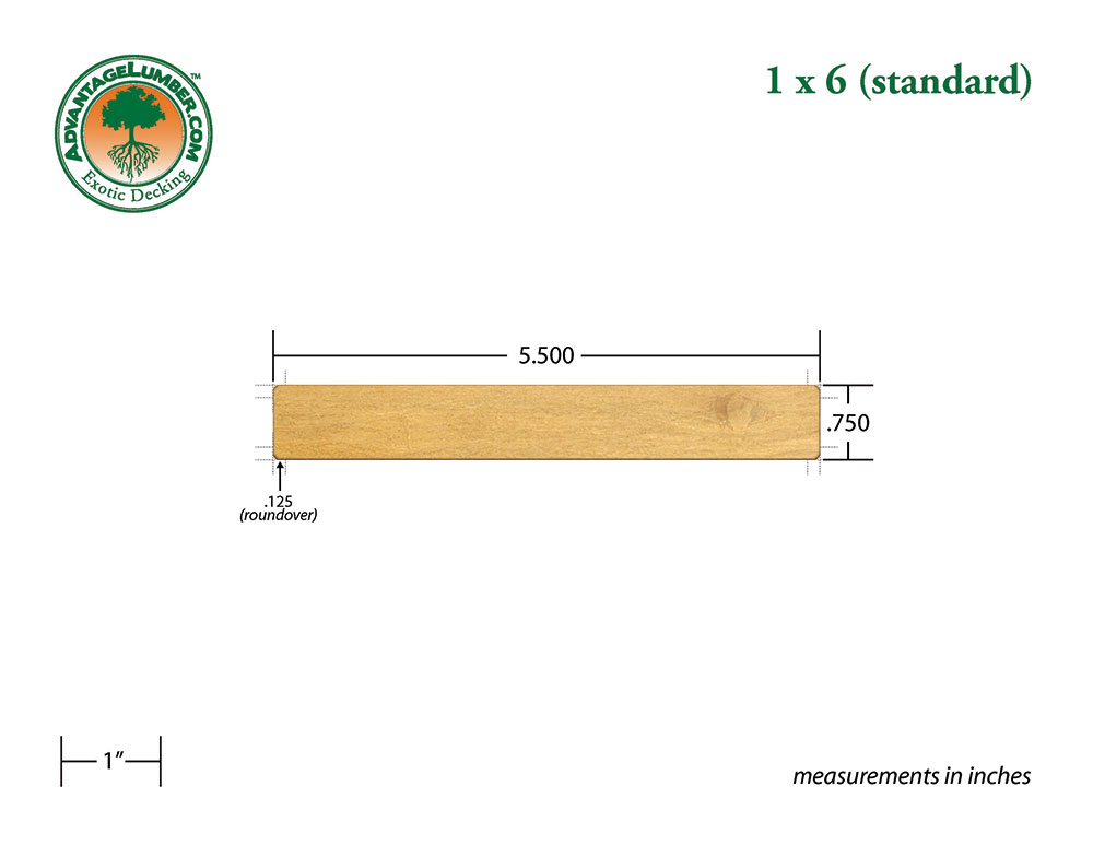 Garapa 1x6 Decking