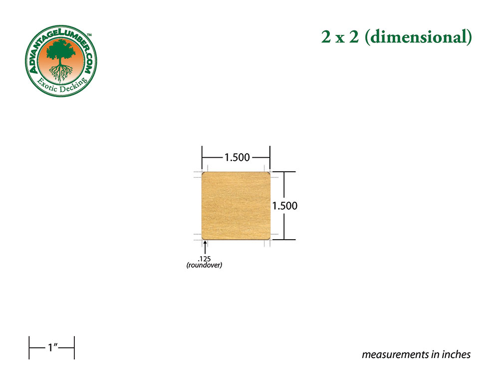 Garapa 2x2 Decking