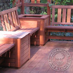 built in bench.