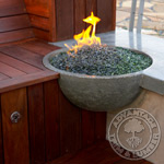 Ipe with built in fire