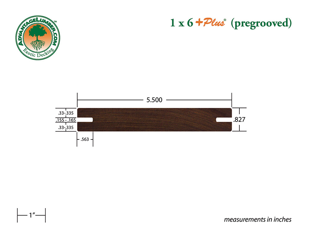 Ipe 1x6 PLUS Pregrooved