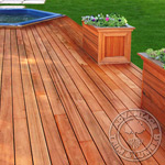 Beautiful Tigerwood Deck with a Hottub