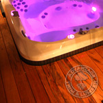 Beautiful Tigerwood Deck with a Hottub