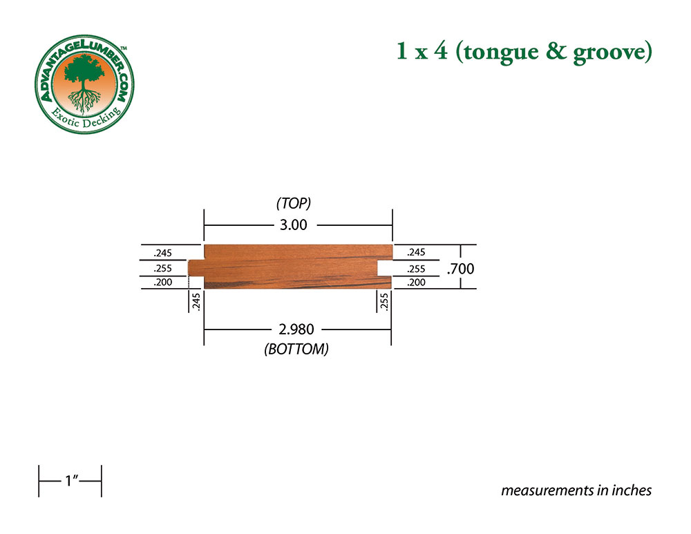 Tigerwood Tongue and Groove 1x4
