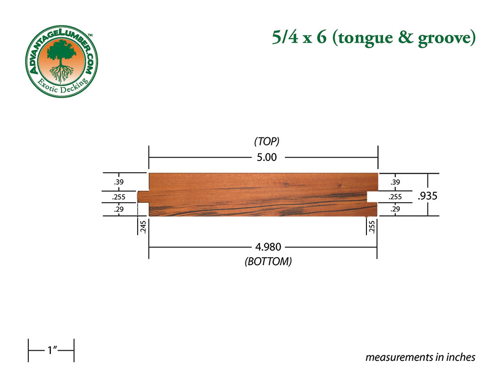 Tigerwood Tongue and Groove 5/4x6