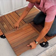 how to install deck tiles