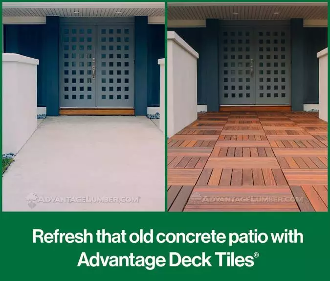 Refresh that old concrete patio with Advantage Deck Tiles®.