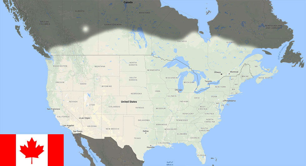 Canada shipping regions