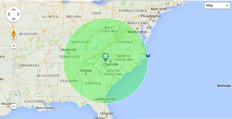 flooring shipping map
