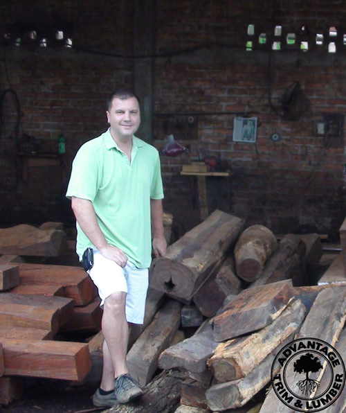 Owner, Rob Pelc personally watched how our inventory of cocobolo was harvested.