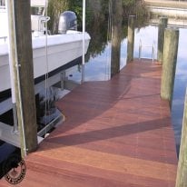 Great care and expert precision went into making this Cumaru dock.