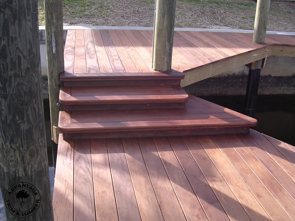 The wonderful mix of reddish brown really makes this Cumaru dock stand out.