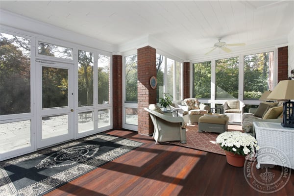 Cumaru T&G replicates traditional porch flooring with long lasting durability.