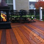 cumaru decking with fireplace