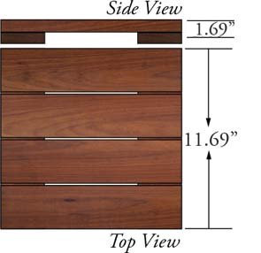 12x12 ipe deck tiles