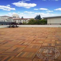 This terrace makeover looks great with Ipe Wood Deck Tiles