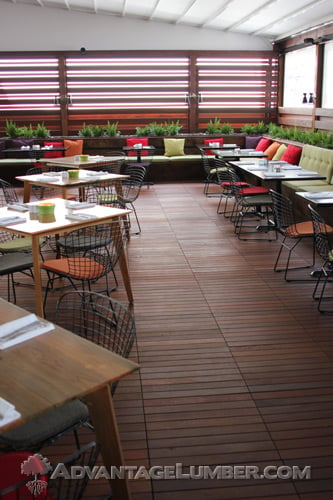 Ipe Decking Tiles are scratch resistant so they are perfect for area with outdoor furniture.