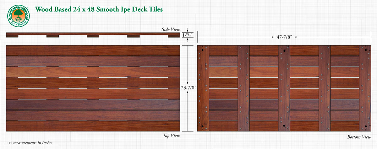 Deck Tiles - Ipe Wood Deck Tiles