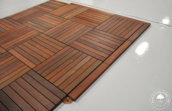 Deck Tiles Ipe Wood Straight Trim Piece