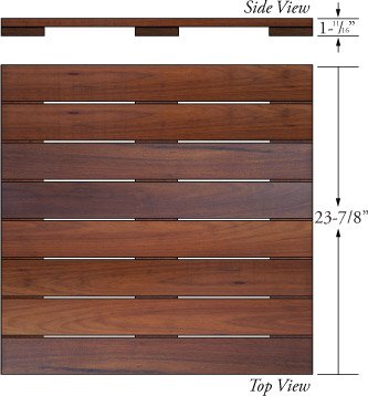 24x24 ipe deck tiles
