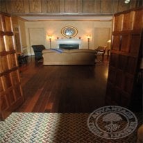 Living room done in Black Walnut.