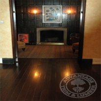 Doorway of room done in Black Walnut.