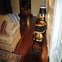 Rocking chairs on a Black Walnut floor.