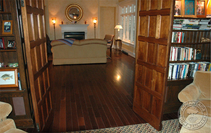 Entrance to a room done in Black Walnut.