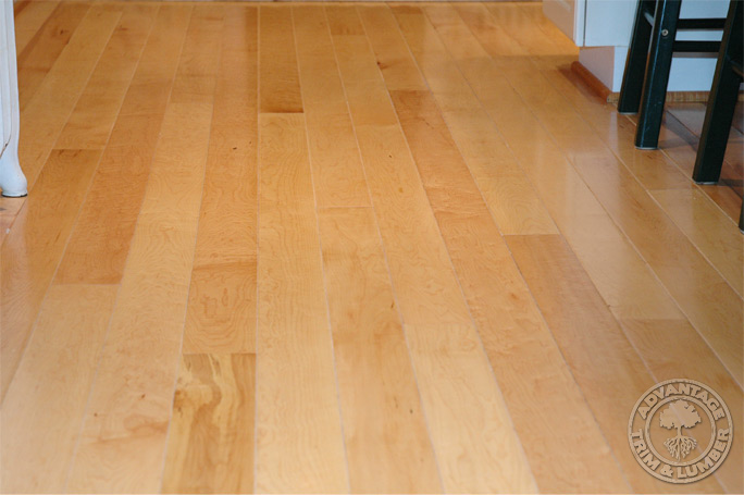 Another close-up of Bird's Eye Maple flooring.