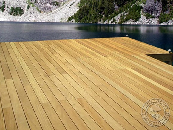 Beautiful Garapa Deck built using Advantage Lumber, LLC material.