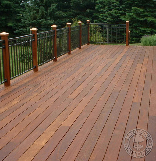 Another view of an Ipe Deck with an Ipe Railing system.