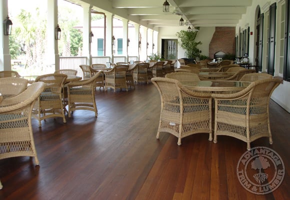 Ipe Porch Decking installed at the prestigious Founders Club in Sarasota, Florida.