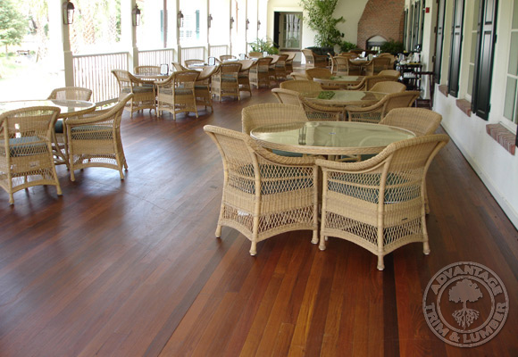 Ipe Porch Decking installed at the prestigious Founders Club in Sarasota, Florida.