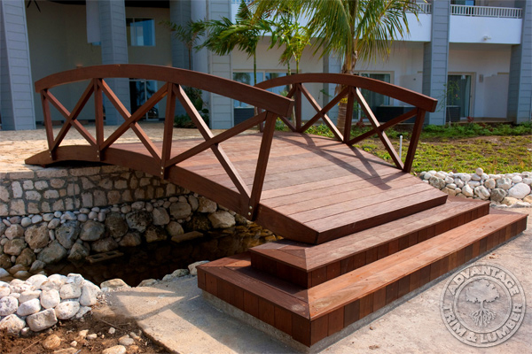 This bridge walkway was constucted with Ipe for its strength and beauty.