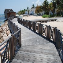 You can walk across this ipe boardwalk with no worries thanks to natural slip resistance and the custom anti-slip profile.