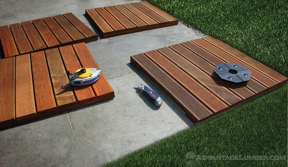 Ipe Wood Deck Tiles Install, How To Install Wood Patio Flooring
