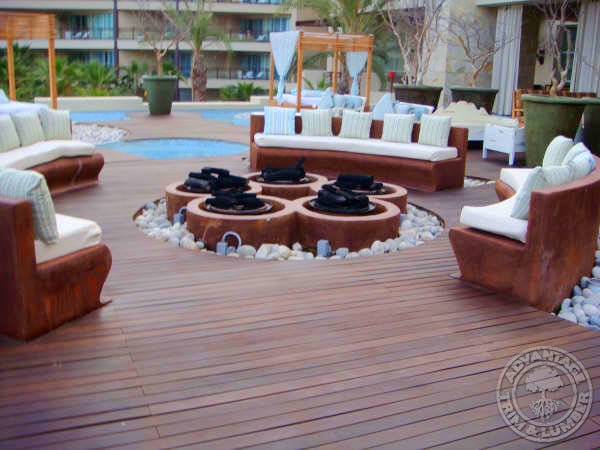Ipe Decking is the perfect material to for an outdoor gathering place similar to this one.