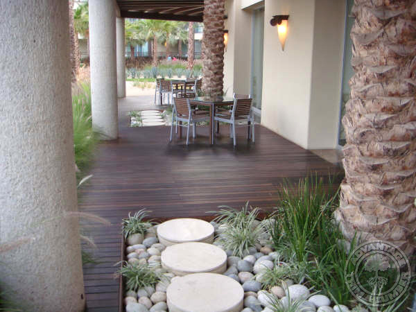 Ipe Decking is so dense and hard that it resists scratches even from chair legs similar to the ones pictured here.