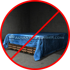 Do not store decking under a tarp or in a garage.