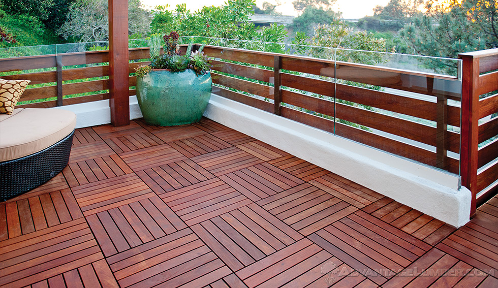 5-Level Ipe Deck with Fence & Deck Tiles