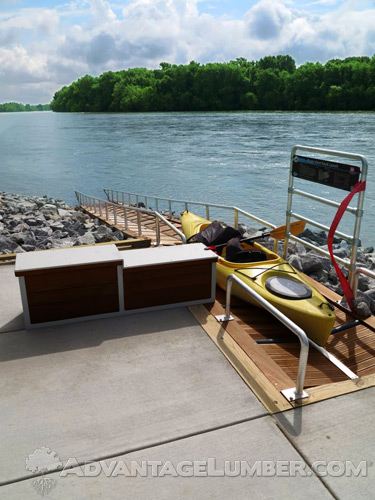 With Advantage Deck Ipe™, the kayak launch is a safe and secure place for people start their journey on the Roanoke River.