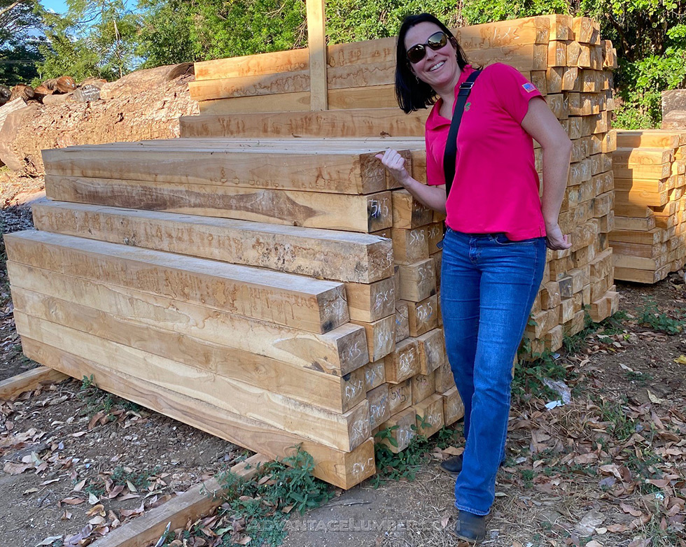 Teak decking being mill at our South American lumber mill.