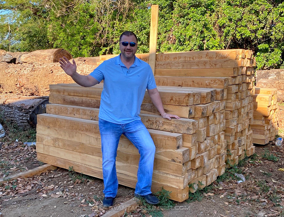 Teak decking being mill at our South American lumber mill.