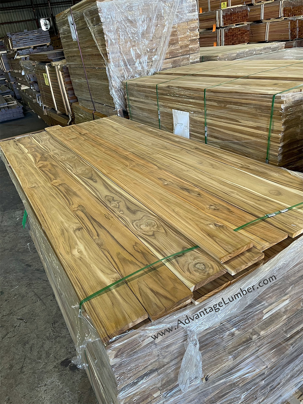 Teak decking arrived at our American lumber mill.