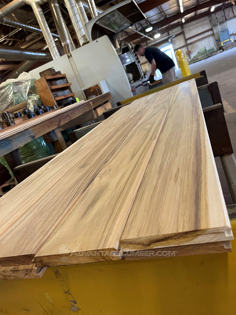 Milling v-groove Teak decking!