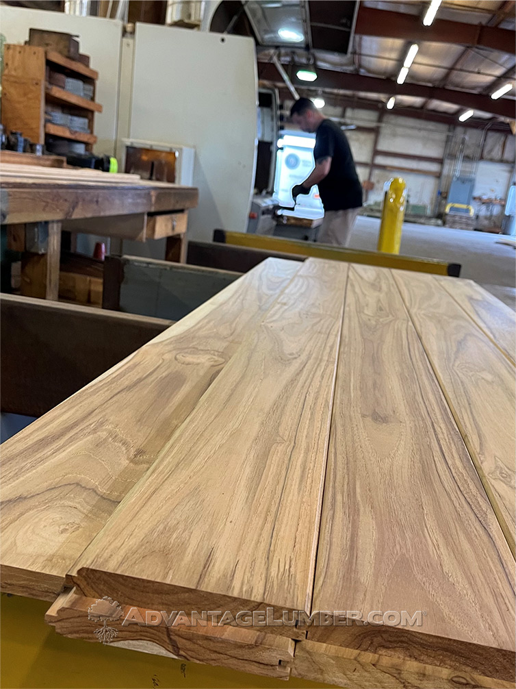 Milling v-groove Teak decking!
