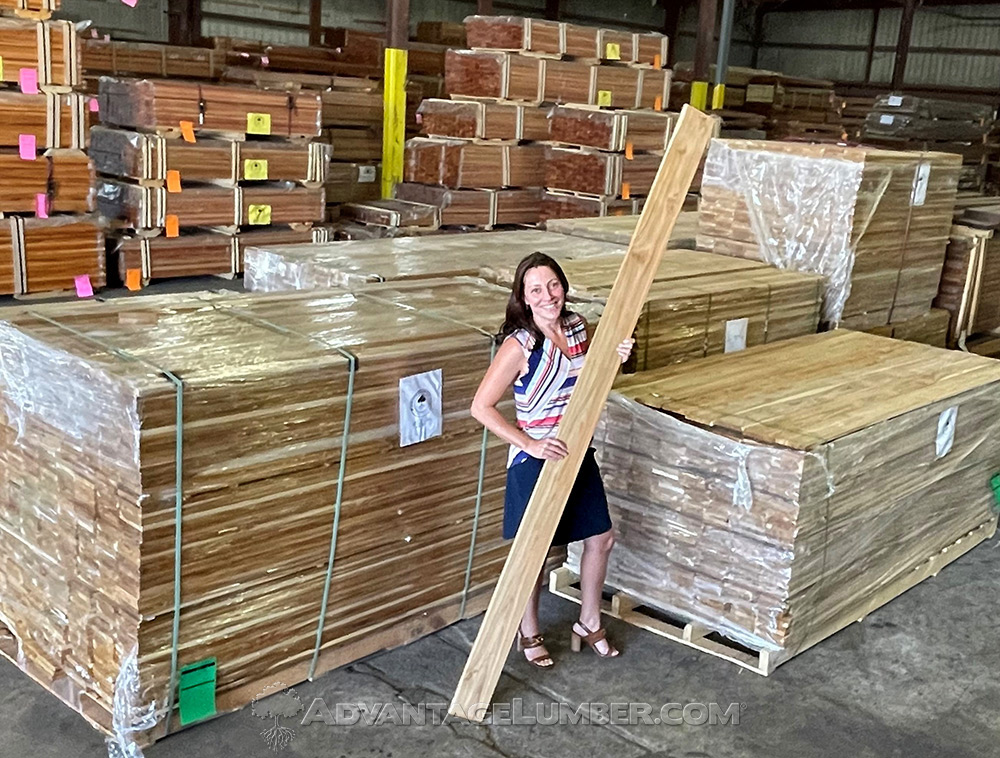 Teak decking arrived at our American lumber mill.