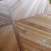 Intricate detail done with Tigerwood Decking.
