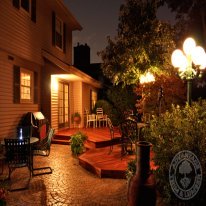 An outdoor retreat is complete with Tigerwood Decking.